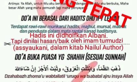 Benarkah “Allahumma Laka Shumtu” Dhaif?