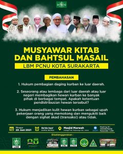 Adakan Bahtsul Masail Kubro, LBM Nu Solo Jawab 8 Masalah Qurban