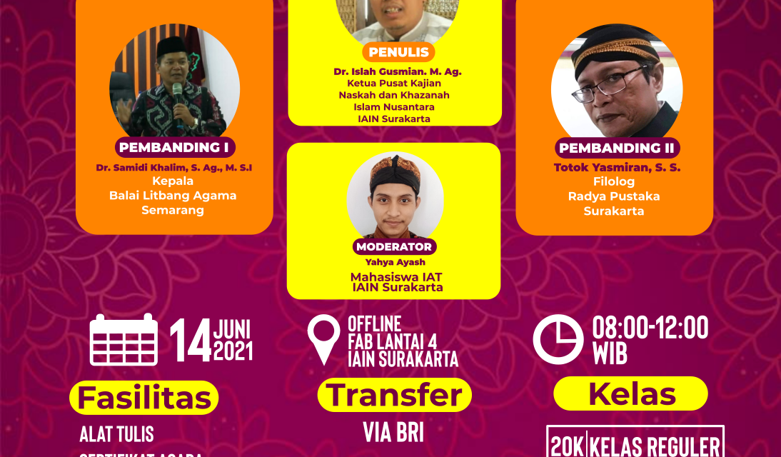 BEDAH BUKU MITIGASI BENCANA DAN KEARIFAN MANUSIA JAWA