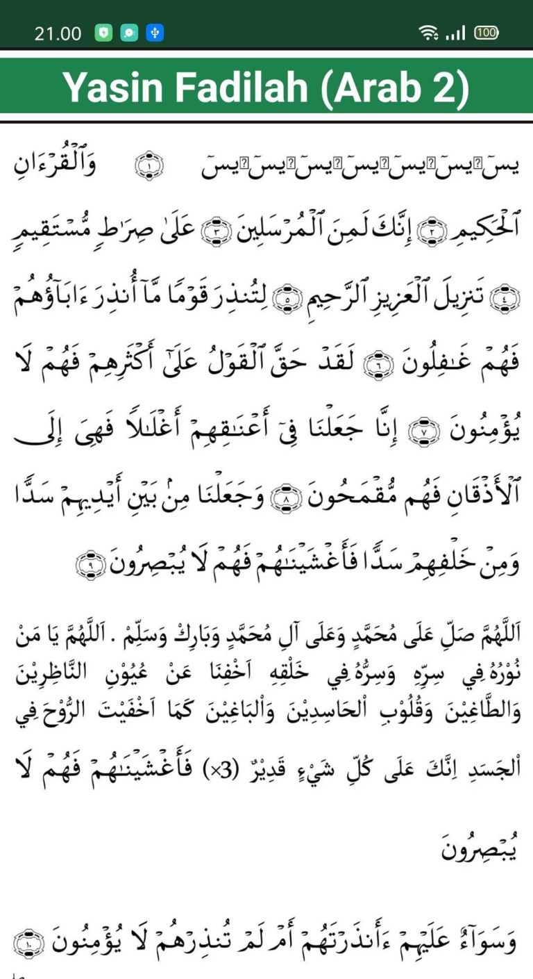 Hukum Membaca dan Mengamalkan Surah Yasin Fadhilah