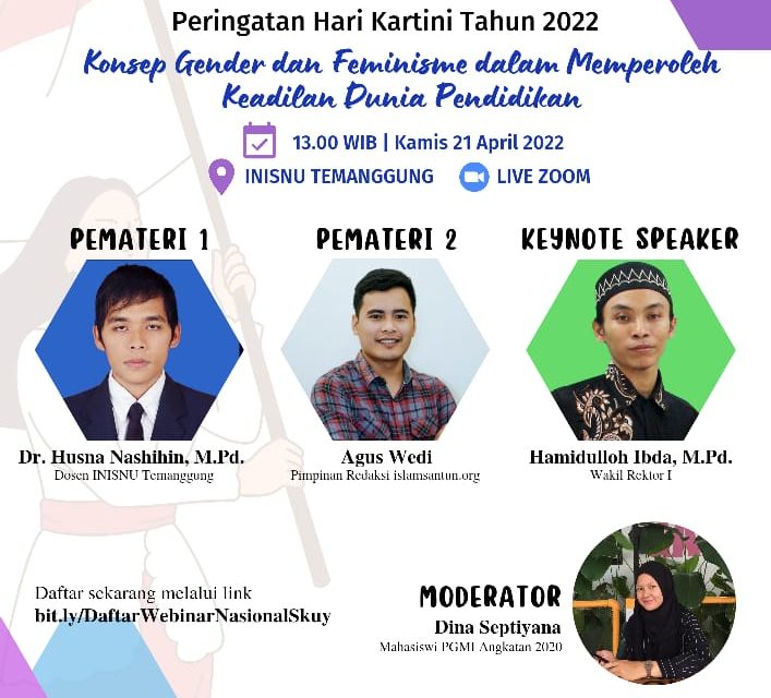 Peringati Hari Kartini: HMPS PGMI INISNU Temanggung Adakan Webinar Nasional