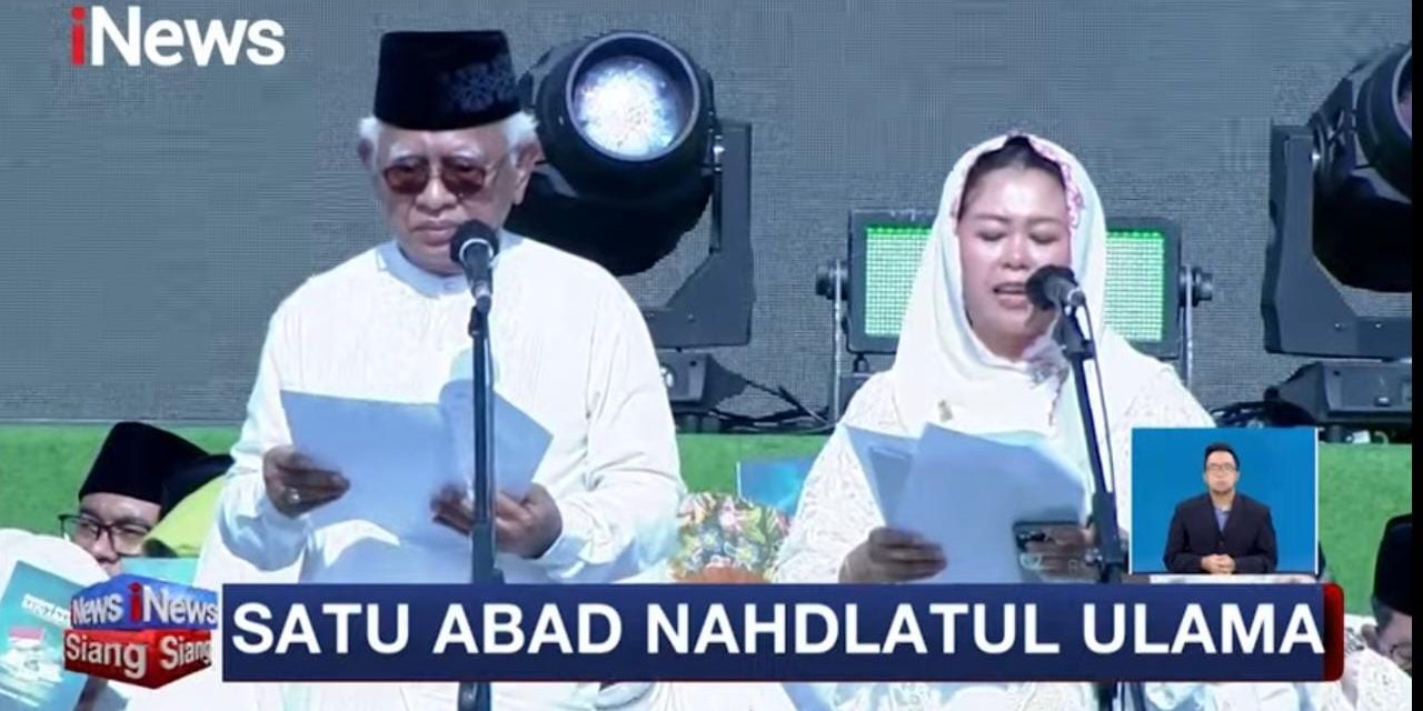 Begini Naskah Arab Tekad Satu Abad NU yang Dibacakan Gus Mus dan Mbak Yenny Wahid