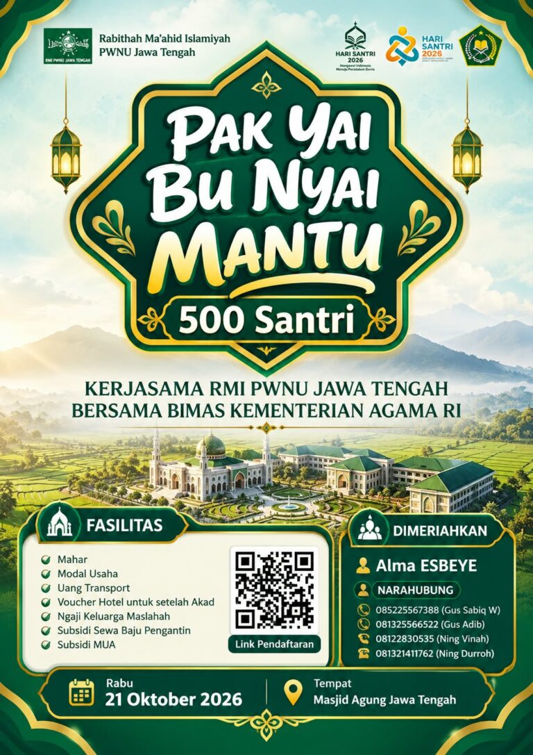 “Pak Yai dan Bu Nyai Mantu” 500 Pasang Santri: Ikhtiar Pesantren Mengantarkan Santri Menuju Keluarga Mandiri